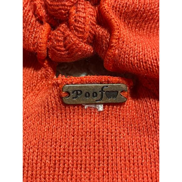 Poof Tie Back Sweater Women's Size Large Long Sleeve Red W883-M - Picture 6 of 9